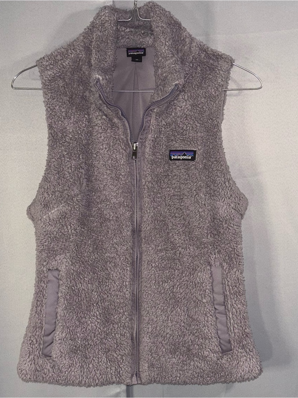 Patagonia Los Gatos Fleece Vest Women's XS Lavender Gray Full Zip